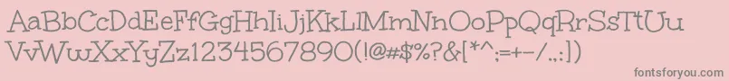 UnkemptRegular Font – Gray Fonts on Pink Background