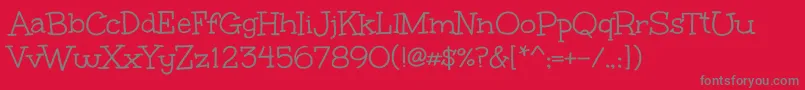 UnkemptRegular Font – Gray Fonts on Red Background