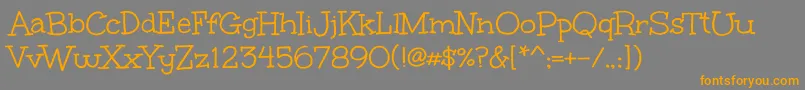 UnkemptRegular Font – Orange Fonts on Gray Background