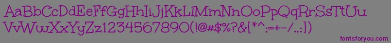 UnkemptRegular Font – Purple Fonts on Gray Background