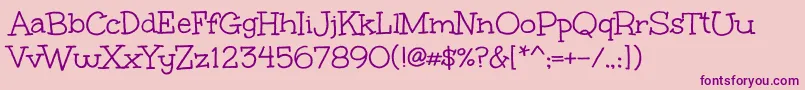 UnkemptRegular Font – Purple Fonts on Pink Background
