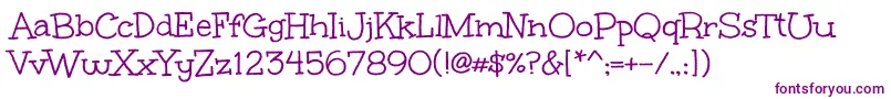 UnkemptRegular Font – Purple Fonts on White Background