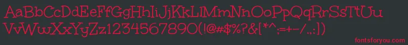UnkemptRegular Font – Red Fonts on Black Background