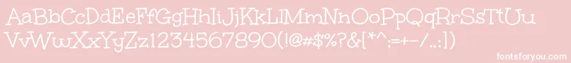 UnkemptRegular-Schriftart – Weiße Schriften auf rosa Hintergrund