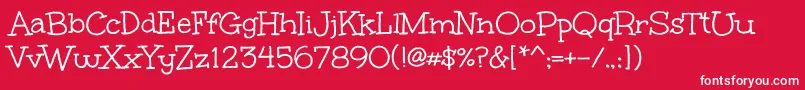 UnkemptRegular Font – White Fonts on Red Background