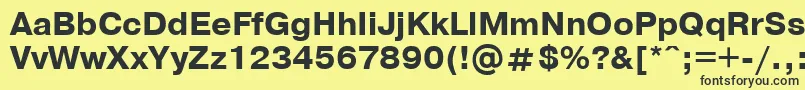 PragmaticaBoldCyrillic Font – Black Fonts on Yellow Background