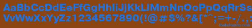 Шрифт PragmaticaBoldCyrillic – синие шрифты на коричневом фоне