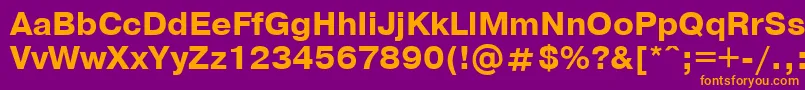 PragmaticaBoldCyrillic Font – Orange Fonts on Purple Background