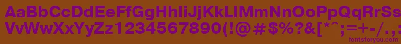 PragmaticaBoldCyrillic-Schriftart – Violette Schriften auf braunem Hintergrund