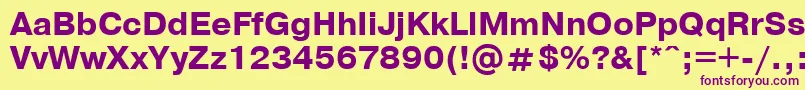 PragmaticaBoldCyrillic Font – Purple Fonts on Yellow Background