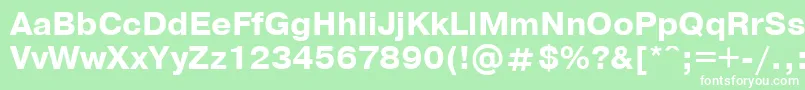 PragmaticaBoldCyrillic Font – White Fonts on Green Background