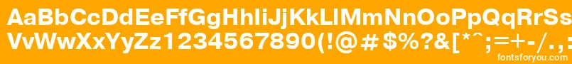 PragmaticaBoldCyrillic Font – White Fonts on Orange Background