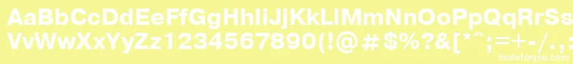 PragmaticaBoldCyrillic Font – White Fonts on Yellow Background