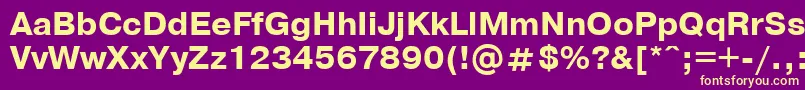 PragmaticaBoldCyrillic Font – Yellow Fonts on Purple Background