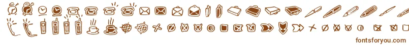 LinotypezigibacksOne Font – Brown Fonts on White Background