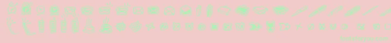 LinotypezigibacksOne Font – Green Fonts on Pink Background