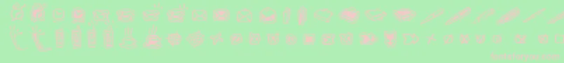 LinotypezigibacksOne Font – Pink Fonts on Green Background