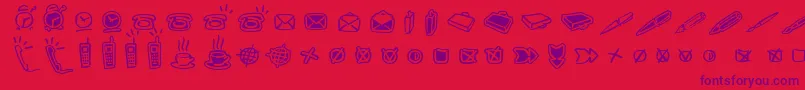 LinotypezigibacksOne Font – Purple Fonts on Red Background