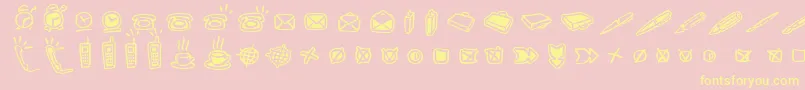 LinotypezigibacksOne Font – Yellow Fonts on Pink Background