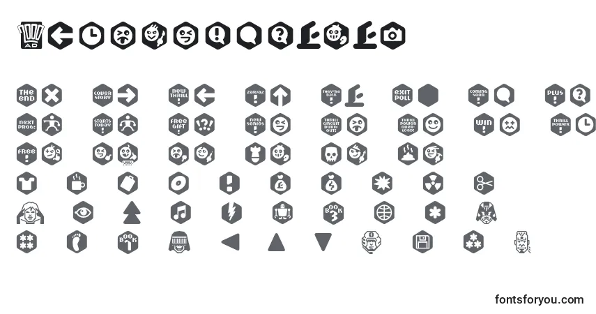Шрифт Scrotnighexes – алфавит, цифры, специальные символы