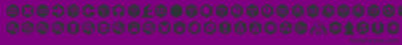 Scrotnighexes Font – Black Fonts on Purple Background