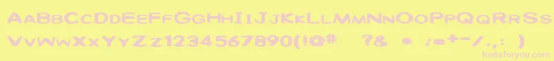 Washable Font – Pink Fonts on Yellow Background