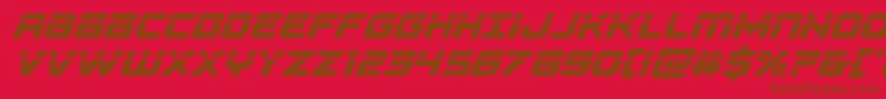 Falconpunchlaser Font – Brown Fonts on Red Background