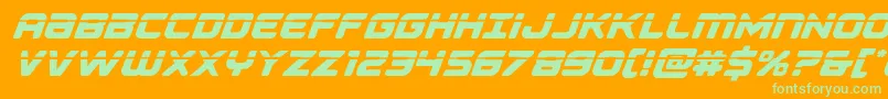 Falconpunchlaser Font – Green Fonts on Orange Background