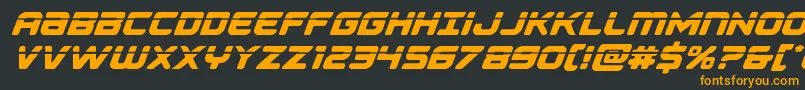 Шрифт Falconpunchlaser – оранжевые шрифты на чёрном фоне