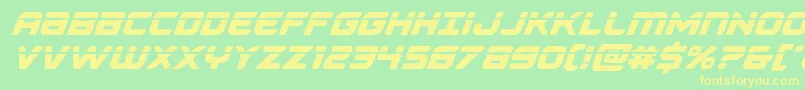 Falconpunchlaser Font – Yellow Fonts on Green Background