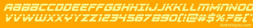 Falconpunchlaser Font – Yellow Fonts on Orange Background