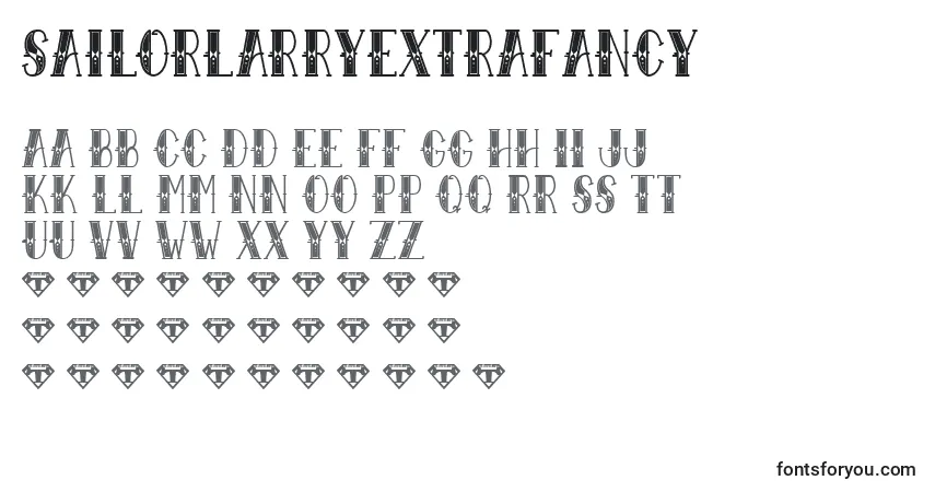 Шрифт SailorLarryExtraFancy – алфавит, цифры, специальные символы