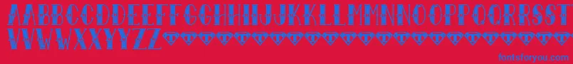 SailorLarryExtraFancy Font – Blue Fonts on Red Background