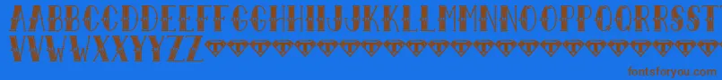 Шрифт SailorLarryExtraFancy – коричневые шрифты на синем фоне