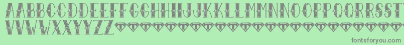 SailorLarryExtraFancy Font – Gray Fonts on Green Background