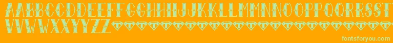 Lisätietoja SailorLarryExtraFancy-fontista SailorLarryExtraFancy-fontti – vihreät fontit oranssilla taustalla
