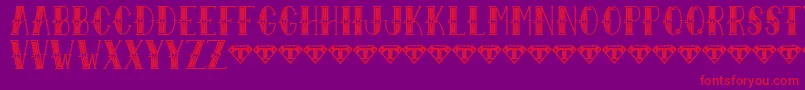 SailorLarryExtraFancy Font – Red Fonts on Purple Background