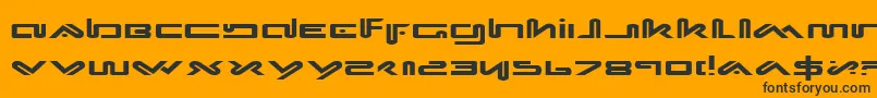 XephyrExpanded Font – Black Fonts on Orange Background