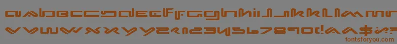 XephyrExpanded Font – Brown Fonts on Gray Background