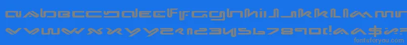 Fonte XephyrExpanded – fontes cinzas em um fundo azul