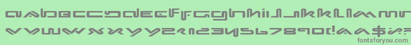 XephyrExpanded Font – Gray Fonts on Green Background