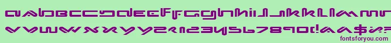 XephyrExpanded Font – Purple Fonts on Green Background