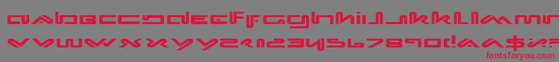 XephyrExpanded Font – Red Fonts on Gray Background