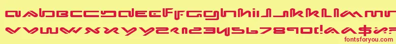 フォントXephyrExpanded – 赤い文字の黄色い背景