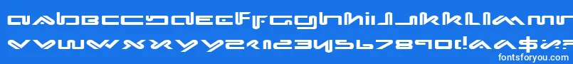 フォントXephyrExpanded – 青い背景に白い文字