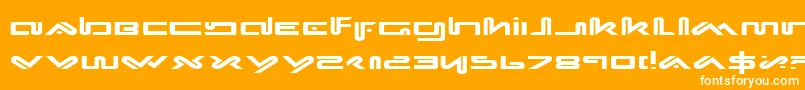 XephyrExpanded Font – White Fonts on Orange Background