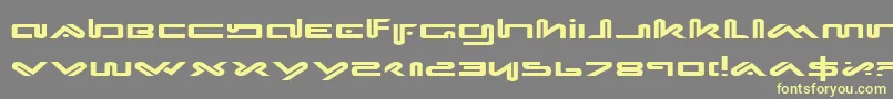 XephyrExpanded Font – Yellow Fonts on Gray Background