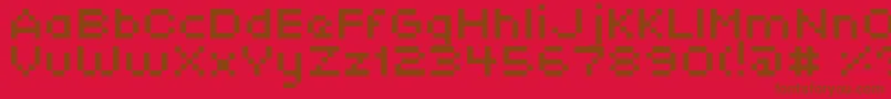 XpaiderPixelExplosion01 Font – Brown Fonts on Red Background