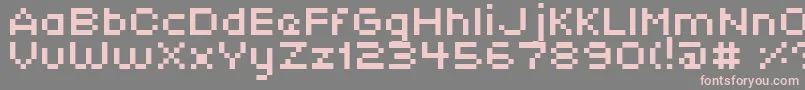 XpaiderPixelExplosion01 Font – Pink Fonts on Gray Background