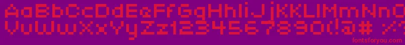 XpaiderPixelExplosion01 Font – Red Fonts on Purple Background